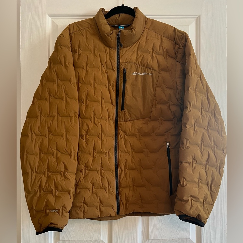 Eddie Bauer Men's Tan Puffer Jacket
